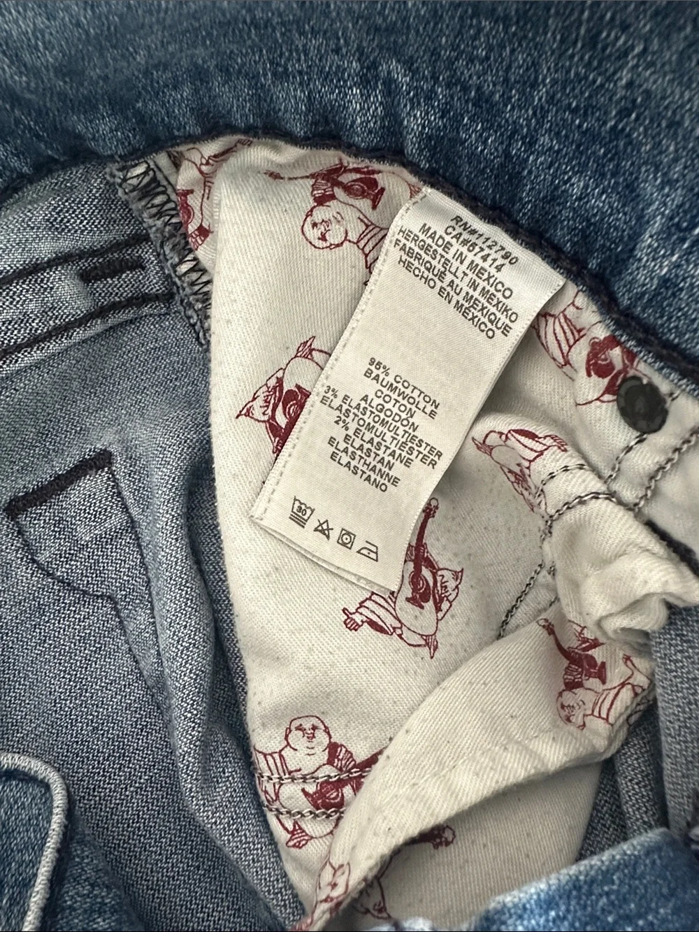 True Religion Men's Light Blue Relaxed Skinny Rocco Jeans